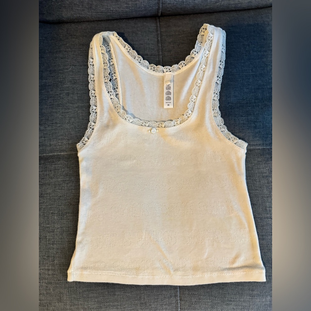 Skims Lace Pointelle Tank